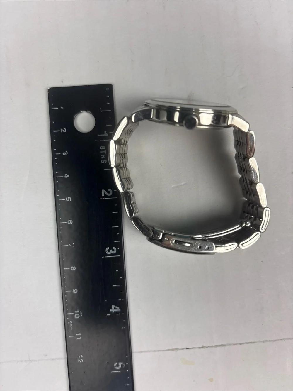 Citizen Quartz Day Date WR 50 Men Watch Stainless Steel Black Dial 2500-S029198
